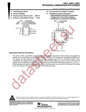 LM211PW datasheet  